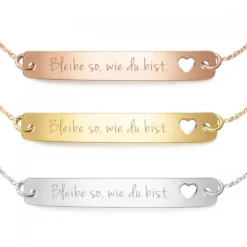 Schmuckladen Armband mit Gravur "Bleibe so, wie du bist" - 925 Sterlingsilber^ Armbänder Mit Gravur|Armbänder Mit Gravur