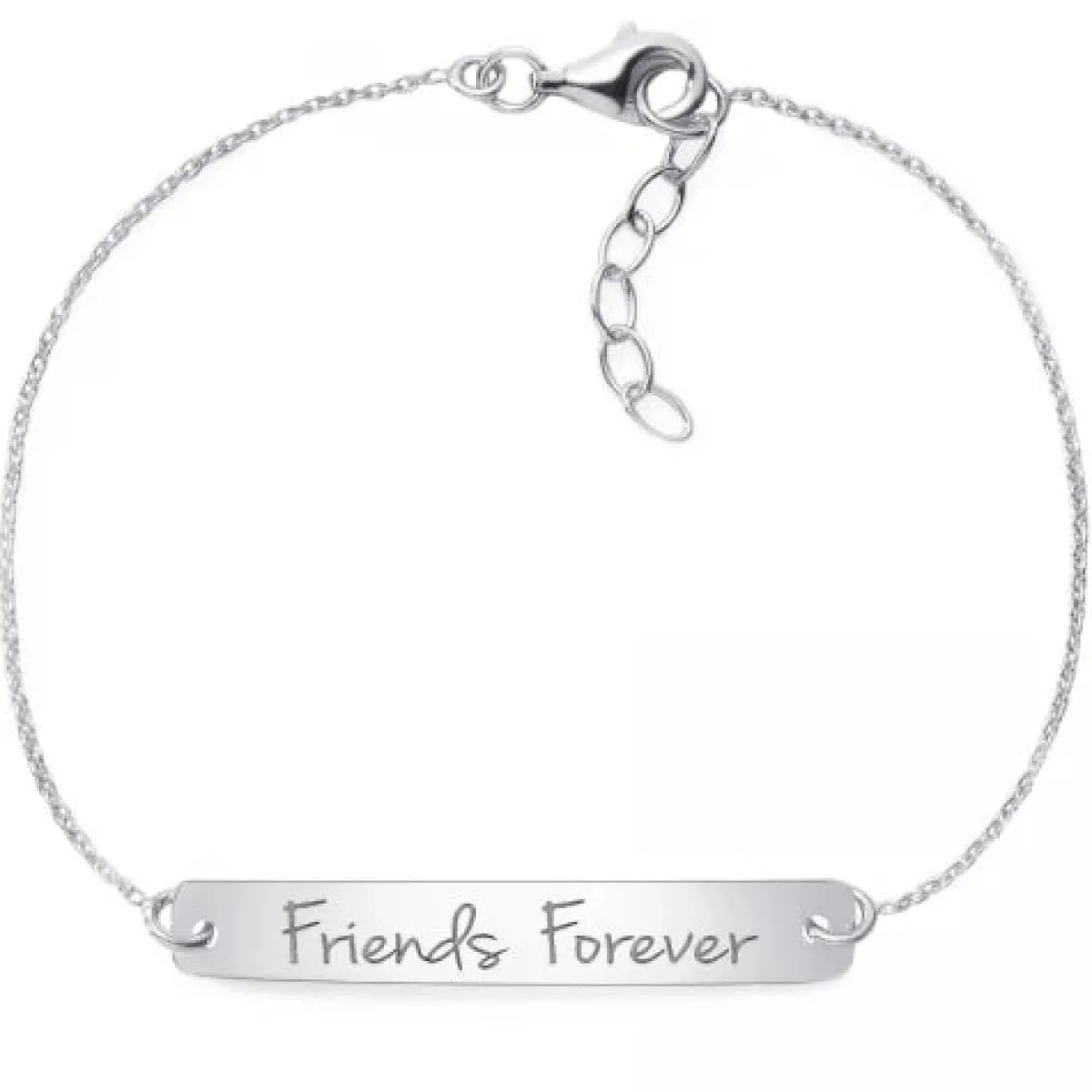 Schmuckladen Armband mit Gravur "friends forever" - 925 Sterlingsilber | gravierbar^ Armbänder Mit Gravur|Armbänder Mit Gravur