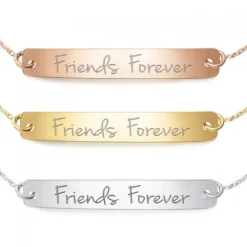 Schmuckladen Armband mit Gravur "friends forever" - 925 Sterlingsilber | gravierbar^ Armbänder Mit Gravur|Armbänder Mit Gravur
