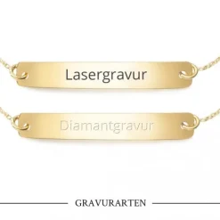 Schmuckladen Armband mit Gravurplatte - individuell gravierbar^ Muttertag|Valentinstag