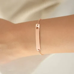Schmuckladen Armband mit Gravurplatte "Herz" individuell gravierbar^ Weihnachten|Schmuck