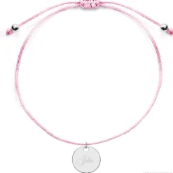 Schmuckladen Armband mit runder Gravurplatte | individuell gravierbar^ Muttertag|Edelstahl Armbänder