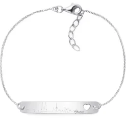 Schmuckladen Armband mit Silhouette "Deiner Stadt" | 925 Sterlingsilber^ Armbänder Mit Gravur|Armbänder Mit Gravur