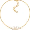 Schmuckladen Armband mit Zirkonia + Perle Crystal Flower^ Weihnachten|Schmuck