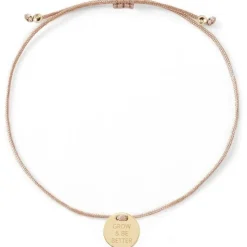 Schmuckladen Armband "grow and be better"^ Stoffarmbänder|Armbänder Mit Gravur