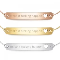 Schmuckladen Armband "make it fucking happen"^ Armbänder Mit Gravur|Armbänder Mit Gravur