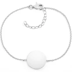 Schmuckladen Armband Round mit Deinem Motiv - 925 Sterlingsilber^ Valentinstag|Eigene Handschrift Als Gravur