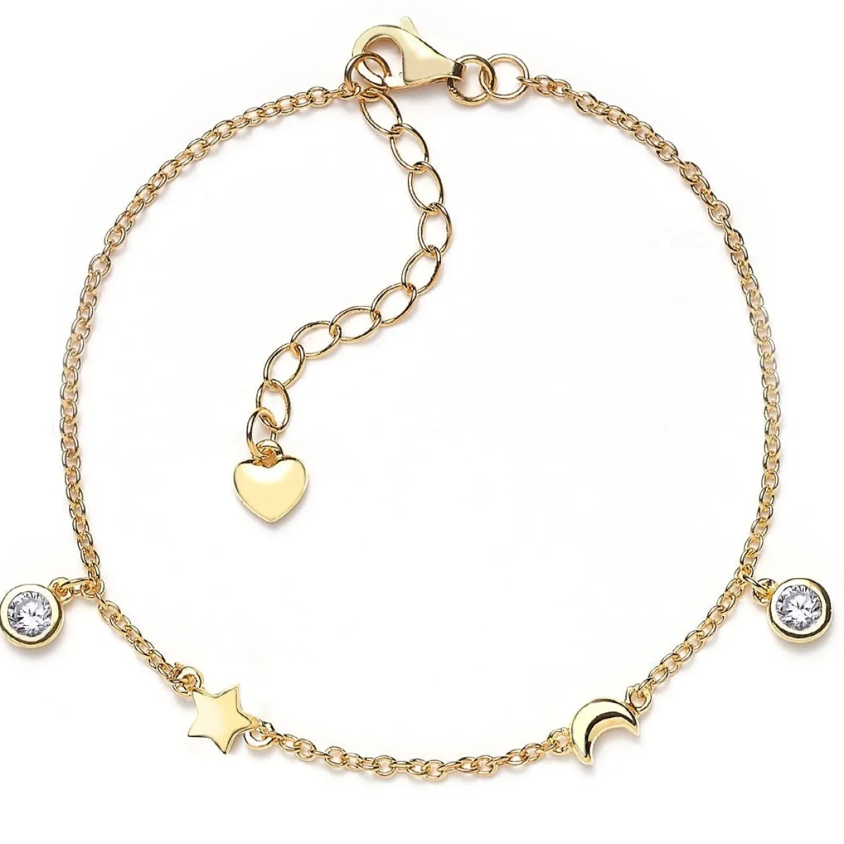 Schmuckladen Armband Stern, Mond & Herz by Ernestine Palmert - 925 Sterlingsilber^ Schmuck