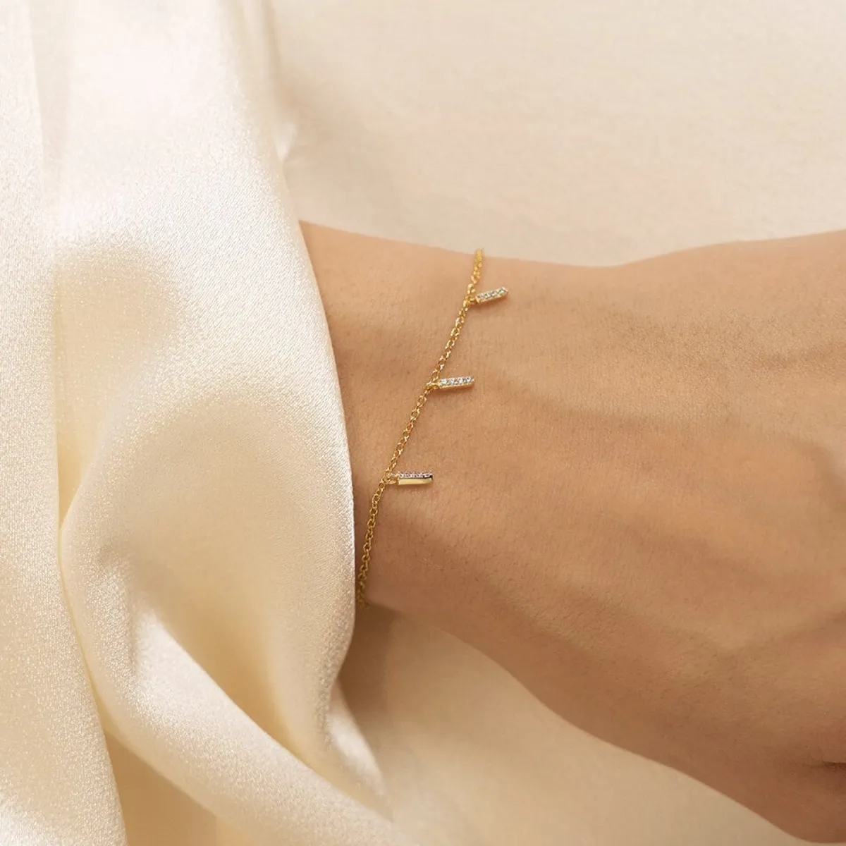 Schmuckladen Armband Triple Sparkle mit Zirkonia - 925 Sterlingsilber^ Schmuck