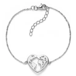 Schmuckladen Armband Weltenherz - 925 Sterlingsilber^ Herzarmbänder|Schmuck