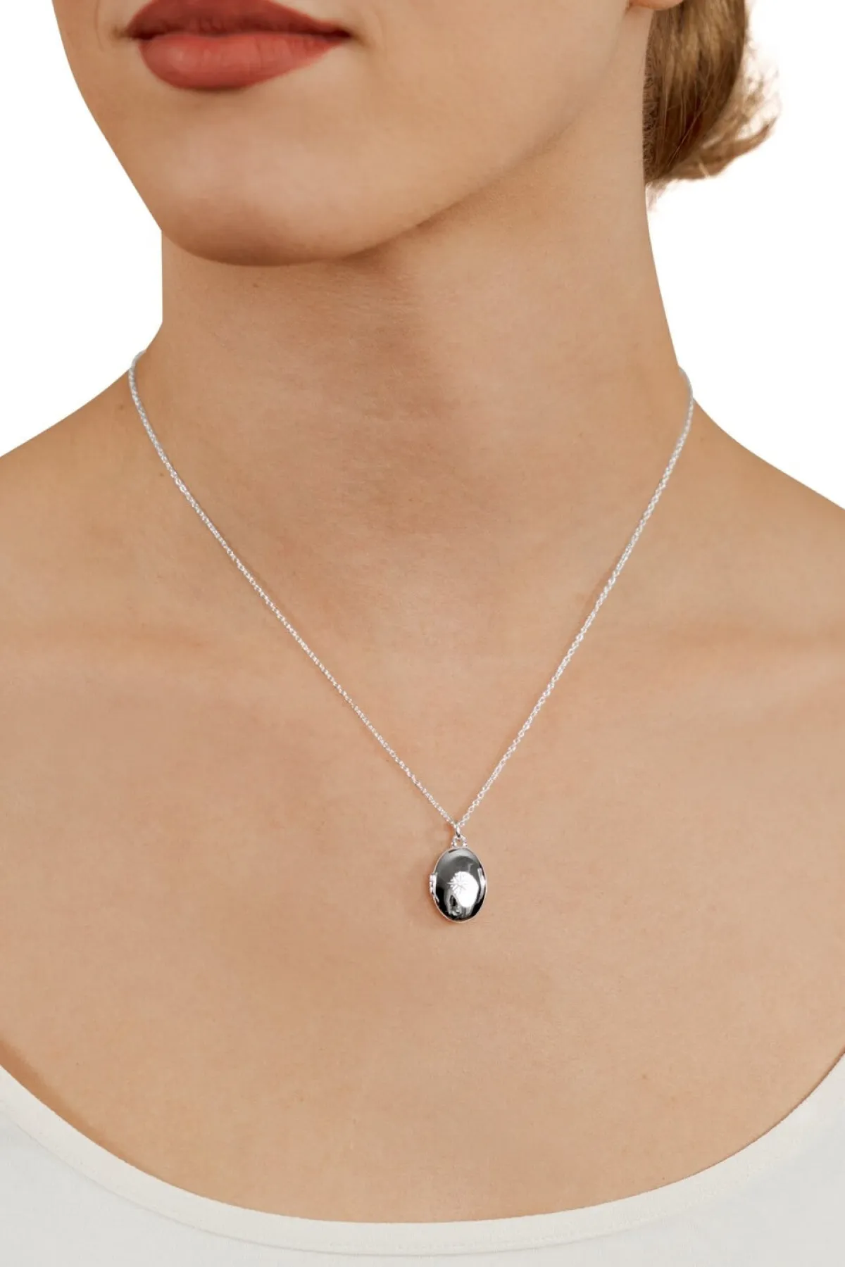 Schmuckladen Aufklappbares Medaillon mit Zirkonia -^ Valentinstag|Medaillons