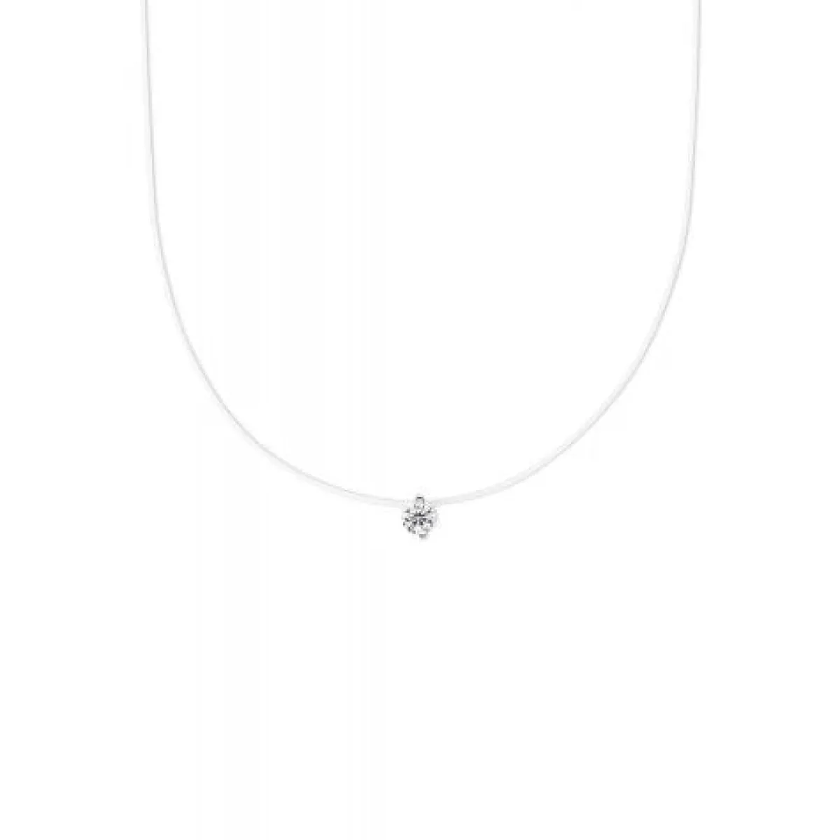 Schmuckladen Choker Brilliance mit schwebendem Zirkoniastein -^ Valentinstag|Choker