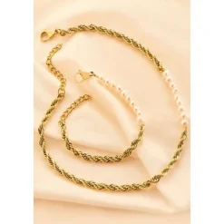 Schmuckladen Choker Graceful Pearl^ Edelstahl Halsketten|Perlenketten