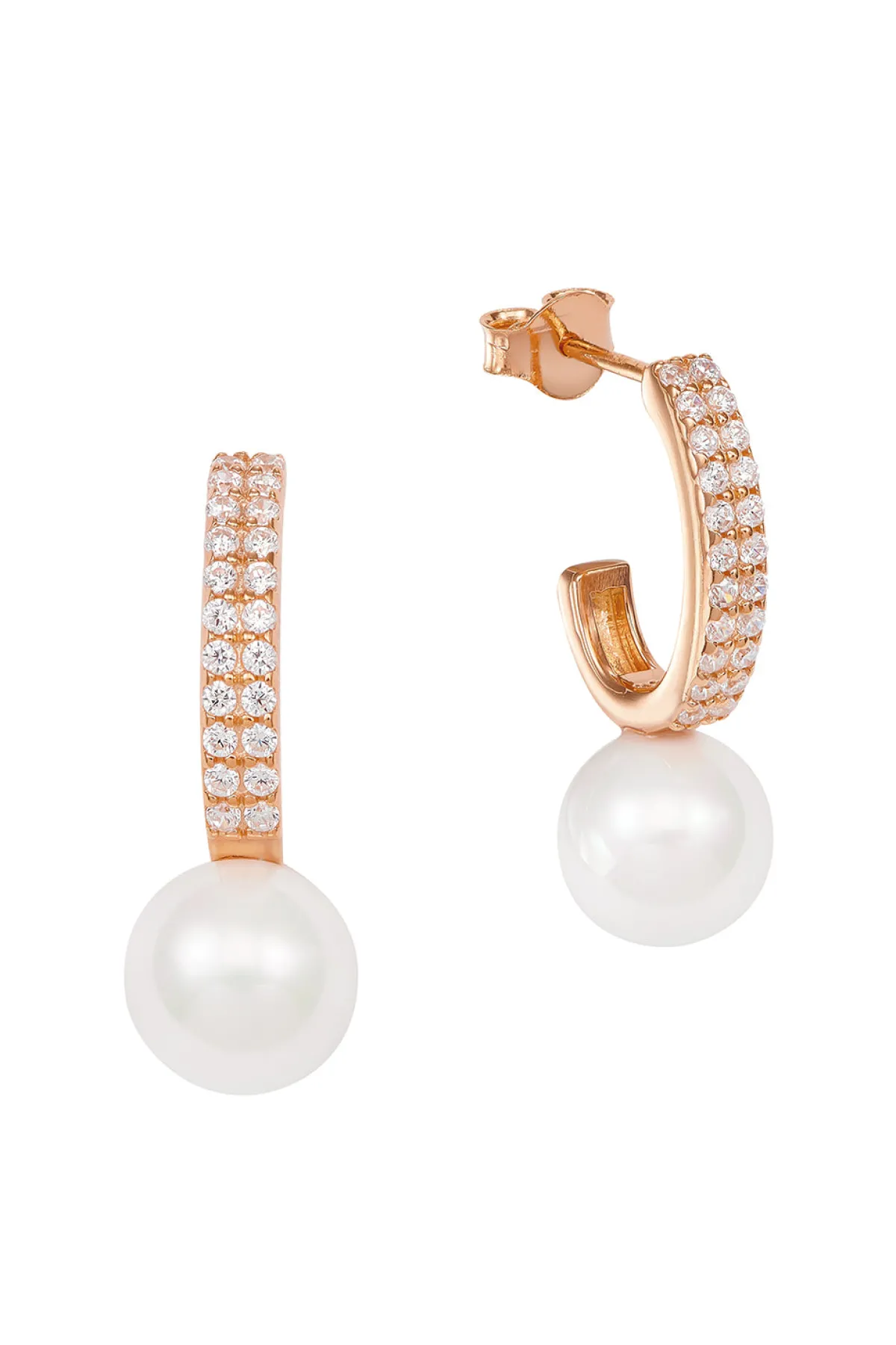 Schmuckladen Creole mit Zirkonia und Perle^ Weihnachten|Schmuck