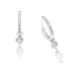 Schmuckladen Creolen Jour mit Zirkonia - 925 Sterlingsilber^ Weihnachten|Schmuck