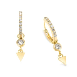 Schmuckladen Creolen Jour mit Zirkonia - 925 Sterlingsilber^ Weihnachten|Schmuck