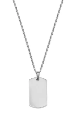 Schmuckladen Dog-Tag Halskette Square gravierbar | Edelstahl^ Weihnachten|Schmuck