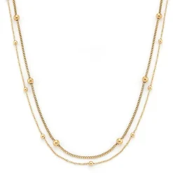 Schmuckladen Doppelkette Satellite^ Edelstahl Halsketten|Schmuck