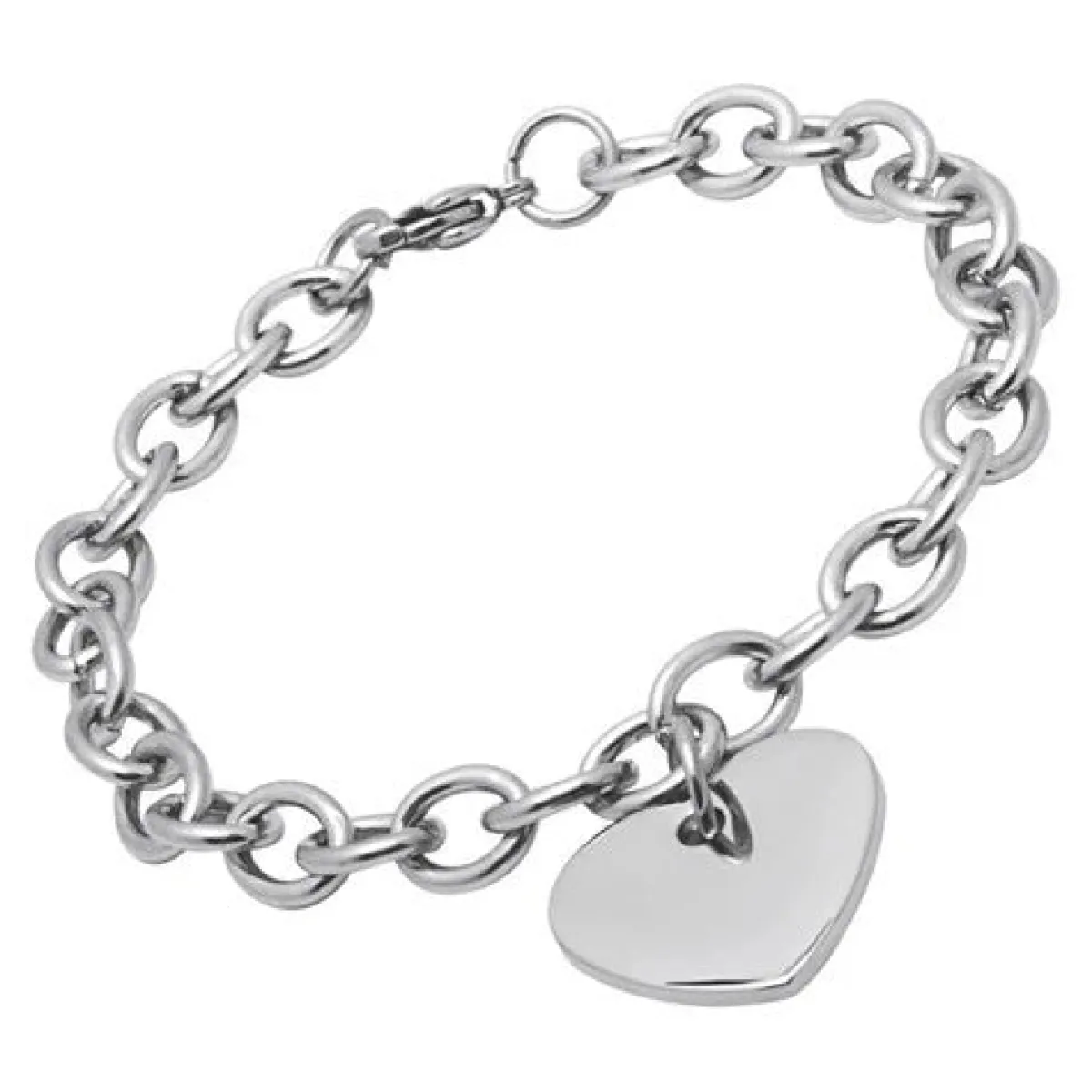 Schmuckladen Edelstahlarmband mit Herzanhänger gravierbar^ Edelstahl Armbänder|Herzarmbänder