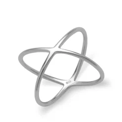 Schmuckladen Filigraner X-Ring^ Vergoldete Ringe|Schmuck
