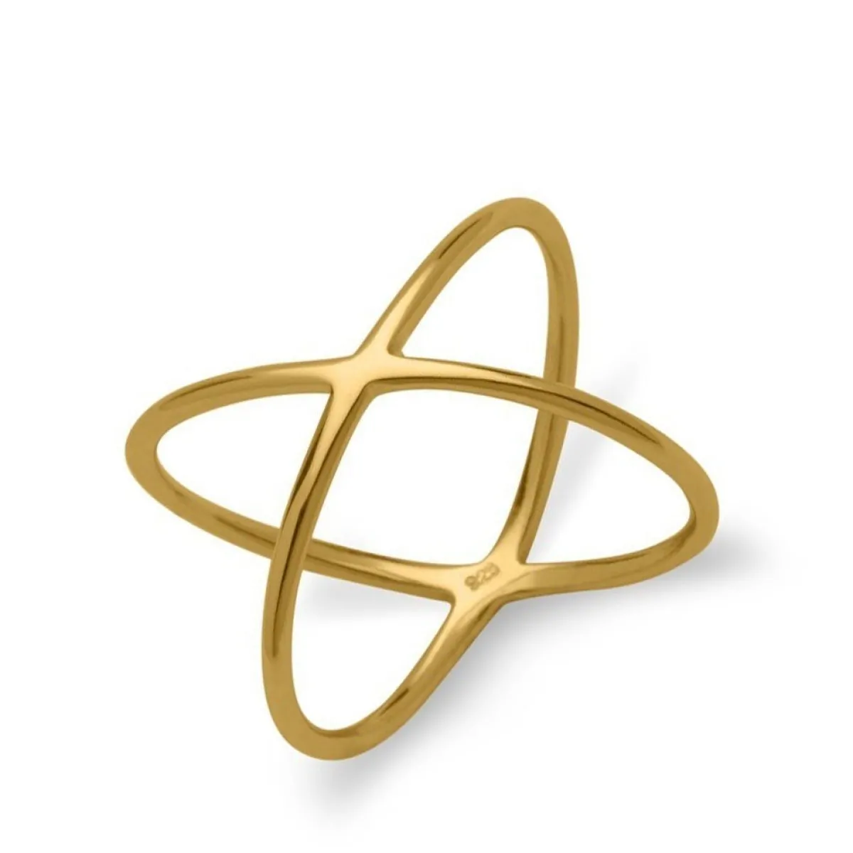 Schmuckladen Filigraner X-Ring^ Vergoldete Ringe|Schmuck
