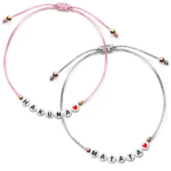 Schmuckladen Freundschaftsarmbänder mit Wunschbuchstaben - 2er Pack^ Namensarmbänder|Schmuck