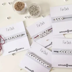 Schmuckladen Freundschaftsarmbänder mit Wunschbuchstaben - 2er Pack^ Namensarmbänder|Schmuck