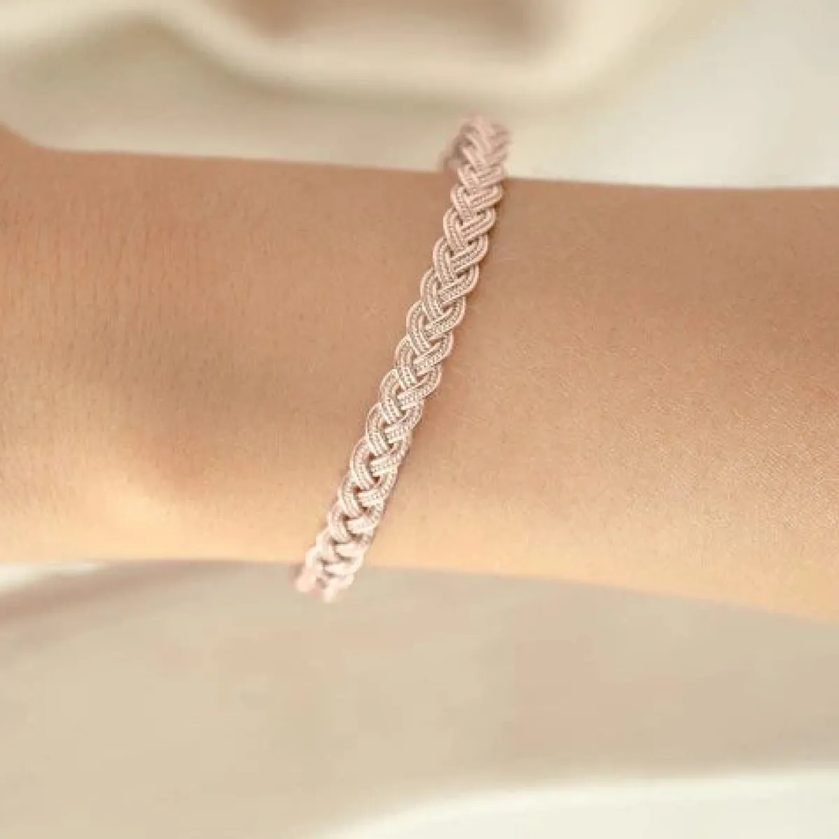 Schmuckladen Geflochtenes Armband Summer Breeze - 925 Sterlingsilber^ Stoffarmbänder|Schmuck