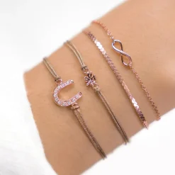 Schmuckladen Glücksbringer-Armband Hufeisen mit Zirkonia - 925 Sterlingsilber^ Weihnachten|Schmuck