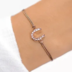 Schmuckladen Glücksbringer-Armband Hufeisen mit Zirkonia - 925 Sterlingsilber^ Weihnachten|Schmuck