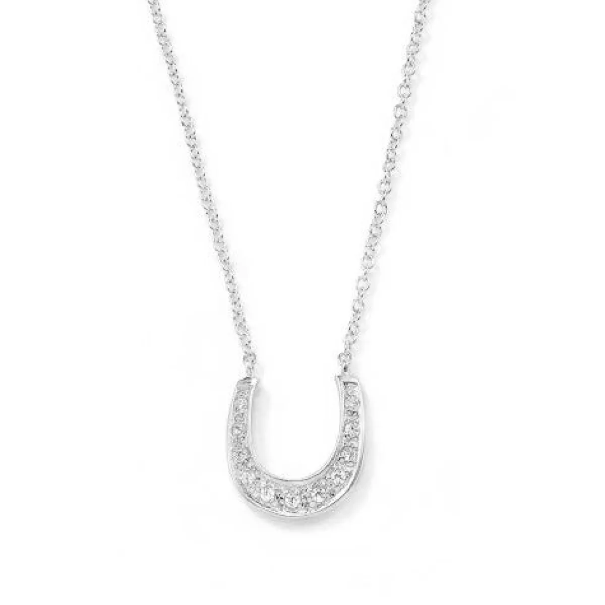 Schmuckladen Glücksbringer-Halskette Hufeisen mit Zirkonia - 925 Sterlingsilber^ Weihnachten|Schmuck