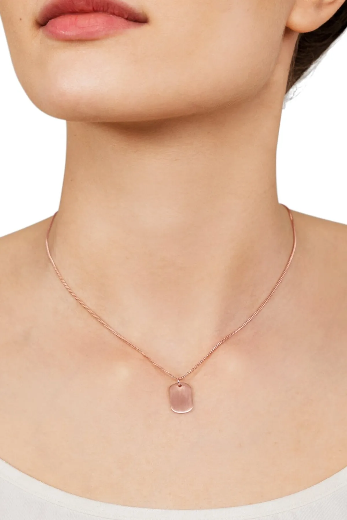 Schmuckladen Gravierbare Dog-Tag Halskette Feminine - 925 Sterlingsilber^ Ketten Mit Gravur|Ketten Mit Gravur