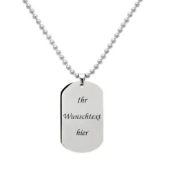 Schmuckladen Gravierbare Dog-Tag Kugelkette - Edelstahl^ Edelstahl Halsketten|Ketten Mit Gravur