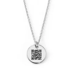 Schmuckladen Gravierbare Halskette mit QR Code^ Ketten Mit Gravur|Ketten Mit Gravur