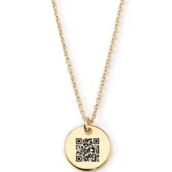 Schmuckladen Gravierbare Halskette mit QR Code^ Ketten Mit Gravur|Ketten Mit Gravur