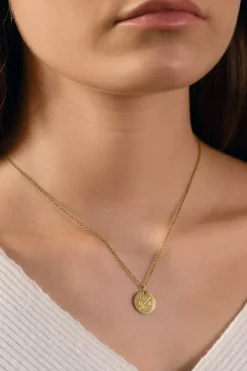 Schmuckladen Gravierbare Halskette Monogramm mit rundem Anhänger^ Weihnachten|Schmuck