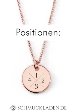 Schmuckladen Gravierbare Halskette Monogramm mit rundem Anhänger^ Weihnachten|Schmuck