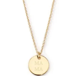 Schmuckladen Gravierbare Halskette "MAMA" mit rundem Anhänger^ Spruchketten|Personalisierter Schmuck Für Mamas