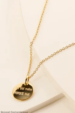 Schmuckladen Gravierbare Halskette "Your Choice" mit rundem Anhänger I Edelstahl^ Edelstahl Halsketten|Schmuck