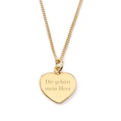 Schmuckladen Gravierbare Herzkette "Dir gehört mein Herz"^ Valentinstag|Herzketten