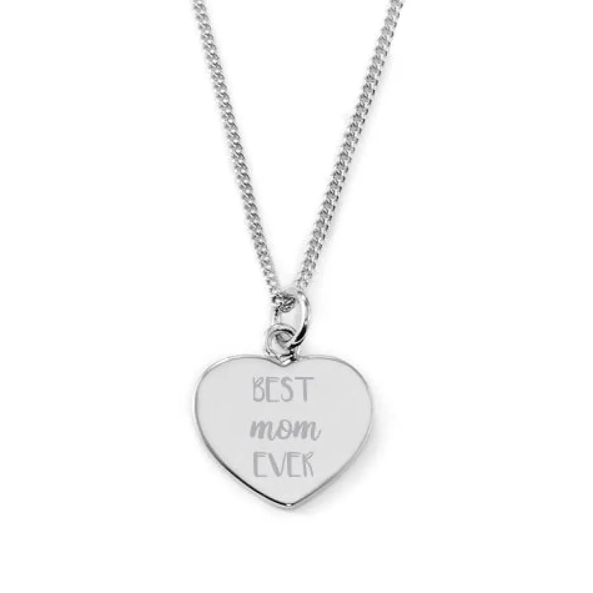 Schmuckladen Gravierbare Herzkette "Best mom ever"^ Muttertag|Herzketten