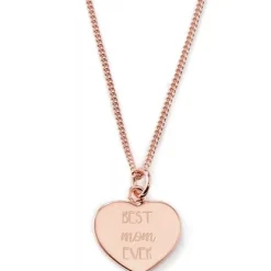 Schmuckladen Gravierbare Herzkette "Best mom ever"^ Muttertag|Herzketten