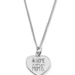 Schmuckladen Gravierbare Herzkette "Home is where your Mom is"^ Muttertag|Herzketten