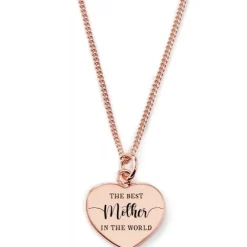 Schmuckladen Gravierbare Herzkette "The Best Mother in the World"^ Muttertag|Herzketten
