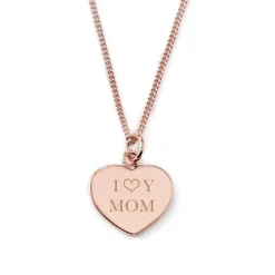 Schmuckladen Gravierbare Herzkette "ILY MOM"^ Muttertag|Herzketten