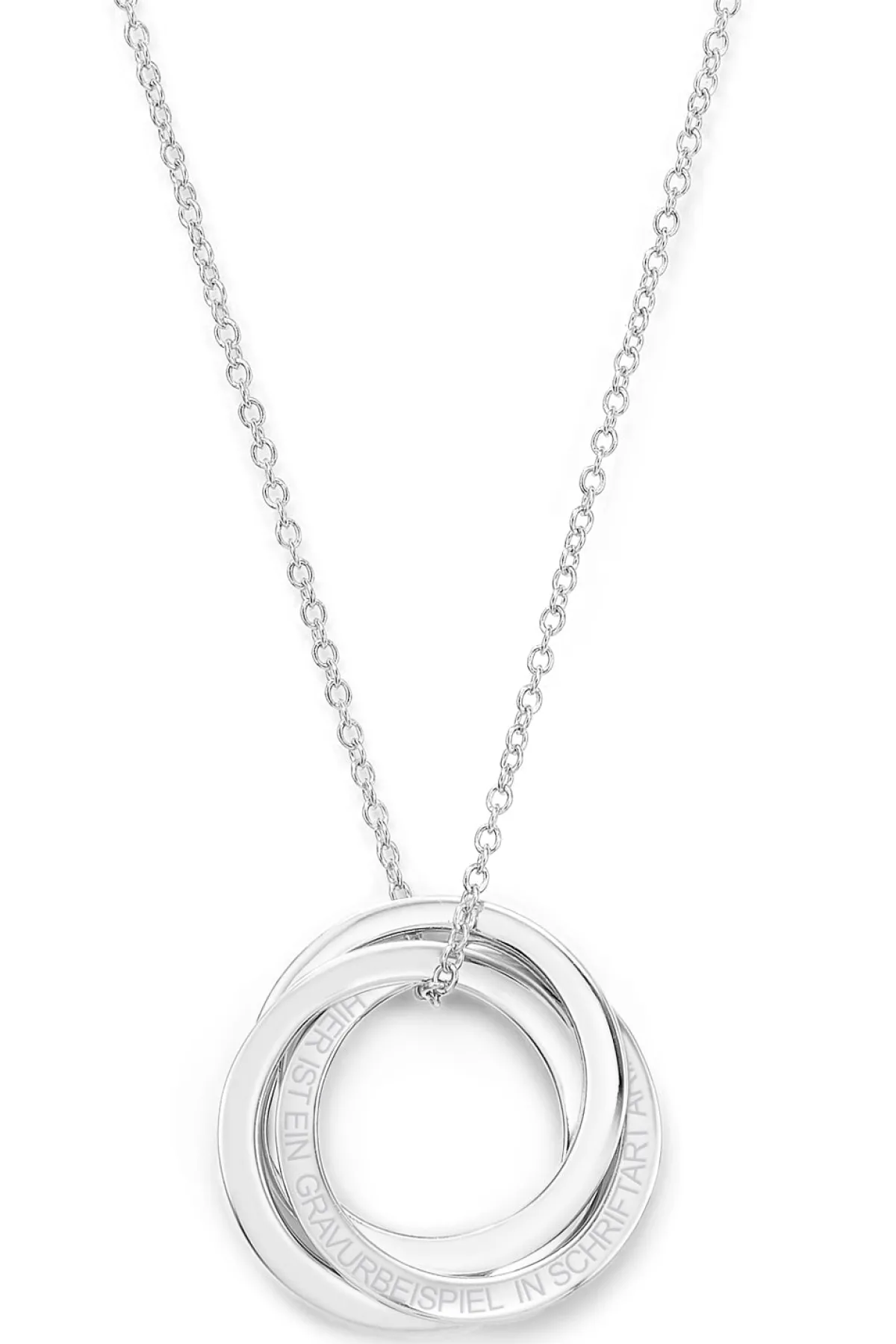 Schmuckladen Gravierbare Kette mit drei Ringen^ Muttertag|Valentinstag