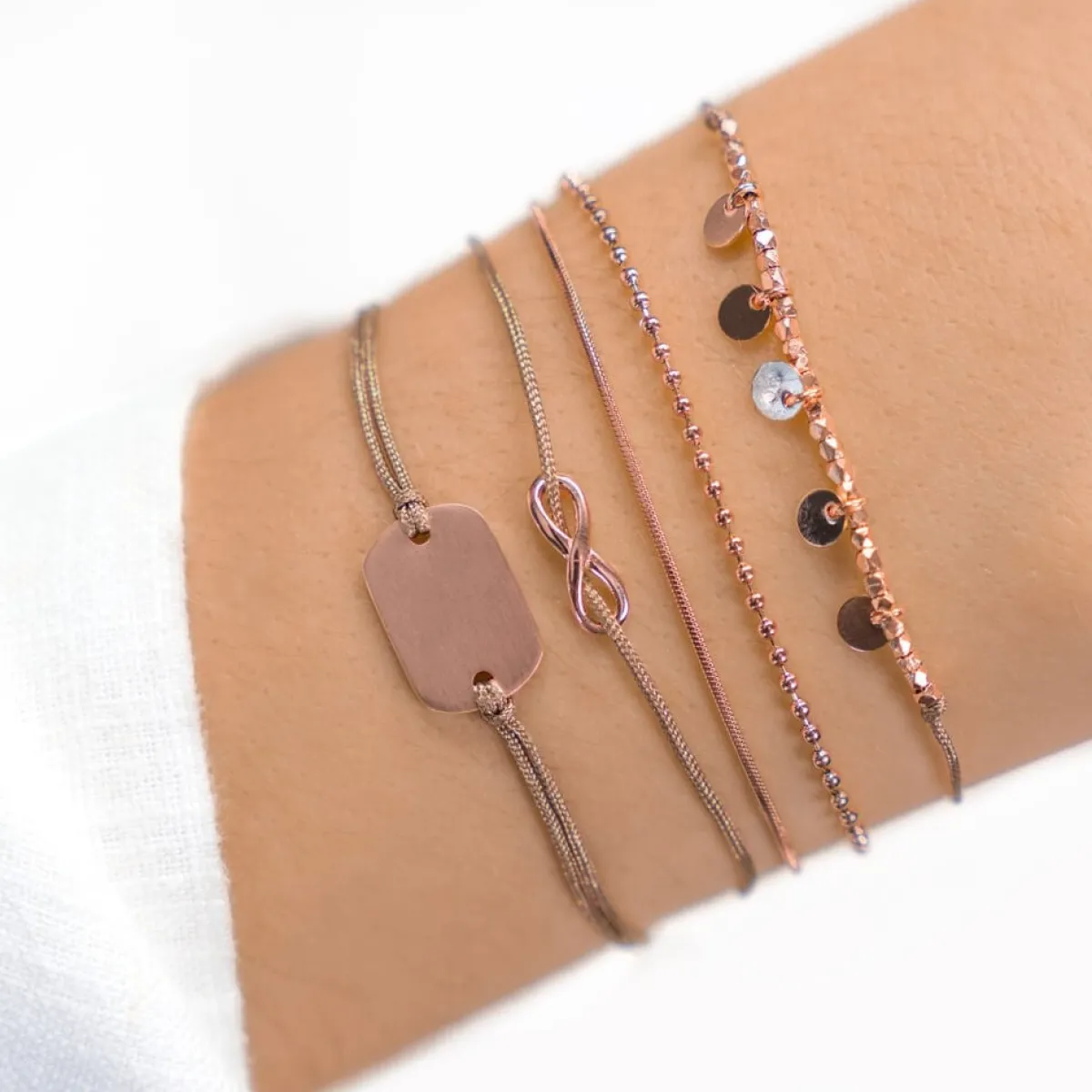 Schmuckladen Gravierbares Dog-Tag Armband Feminine - 925 Sterlingsilber^ Valentinstag|Stoffarmbänder