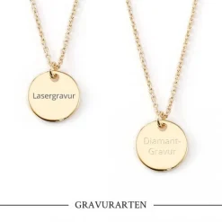 Schmuckladen Gravur Anhänger mit Wunschtext^ Schmuck