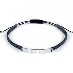 Schmuckladen Gravurarmband für Männer mit Hämatit - 925 Sterlingsilber^ Armbänder Mit Gravur|Armbänder Mit Gravur