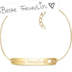 Schmuckladen Gravurarmband mit Herz "Deine Handschrift" - 925 Sterlingsilber^ Valentinstag|Eigene Handschrift Als Gravur